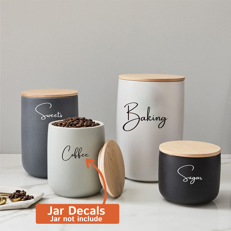 Kitchen.Baking Labels - Decalcomania Solo 8 pezzi Organizzazione cucina
