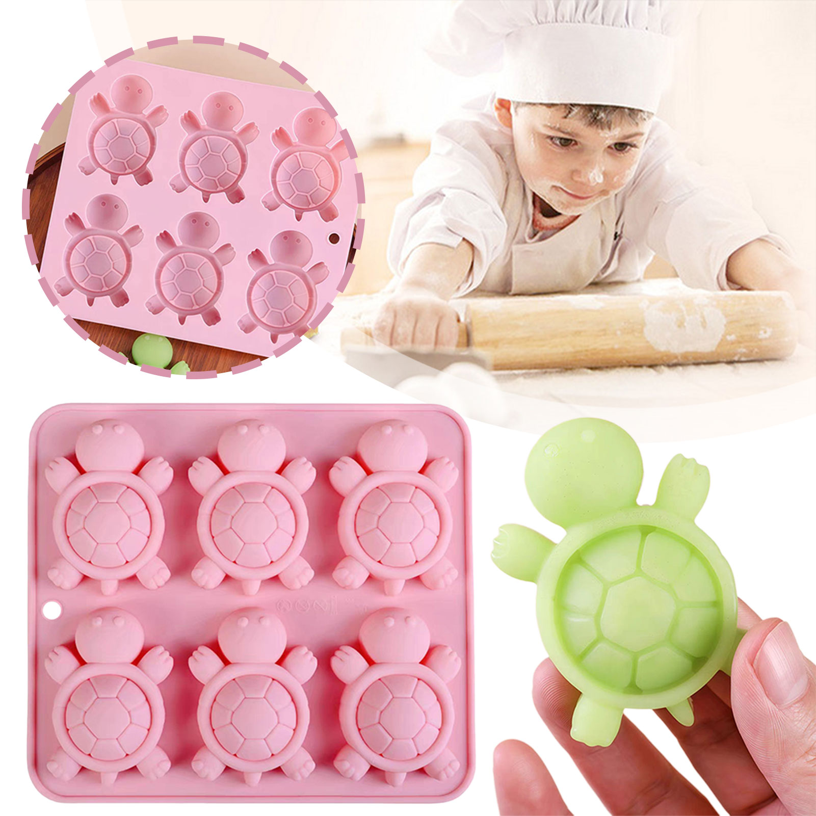 Kitchen Baking Trays - Tartarughe vassoio di ghiaccio 3d tartarughe