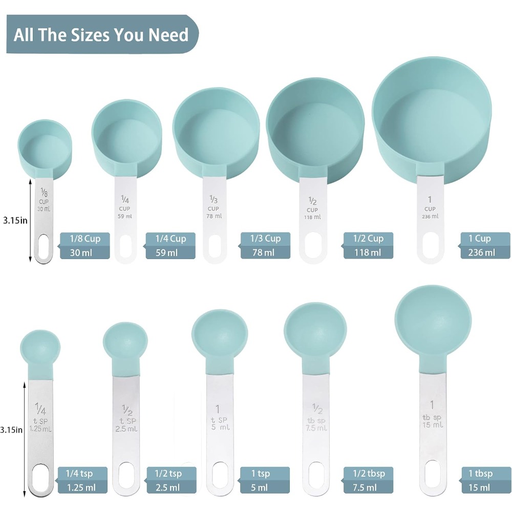 Baking (Kitchen Ingredient) - Set di 10 Cucchiai e Tazze