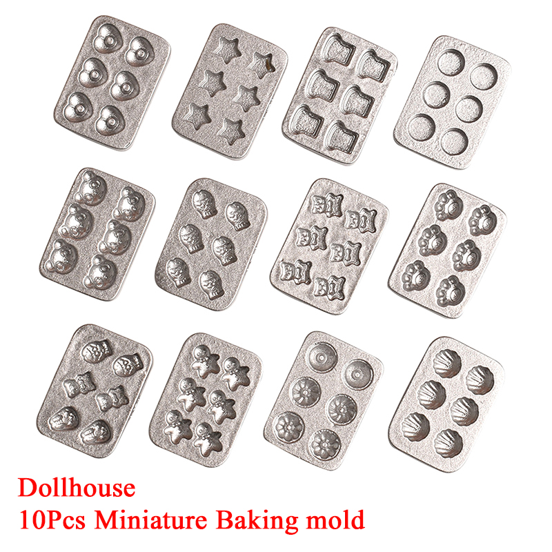 Kitchen Baking Trays - 10 pezzi casa delle bambole in