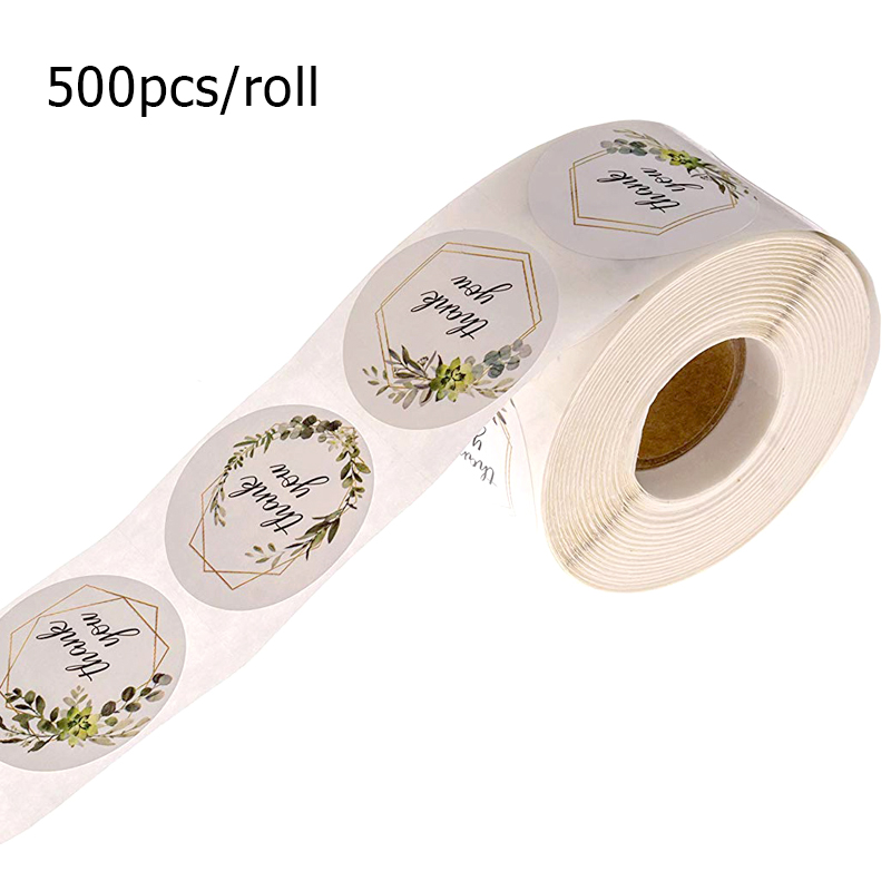Kitchen.Baking Labels - 500 pezzi Grazie rotolo adesivi Pianta