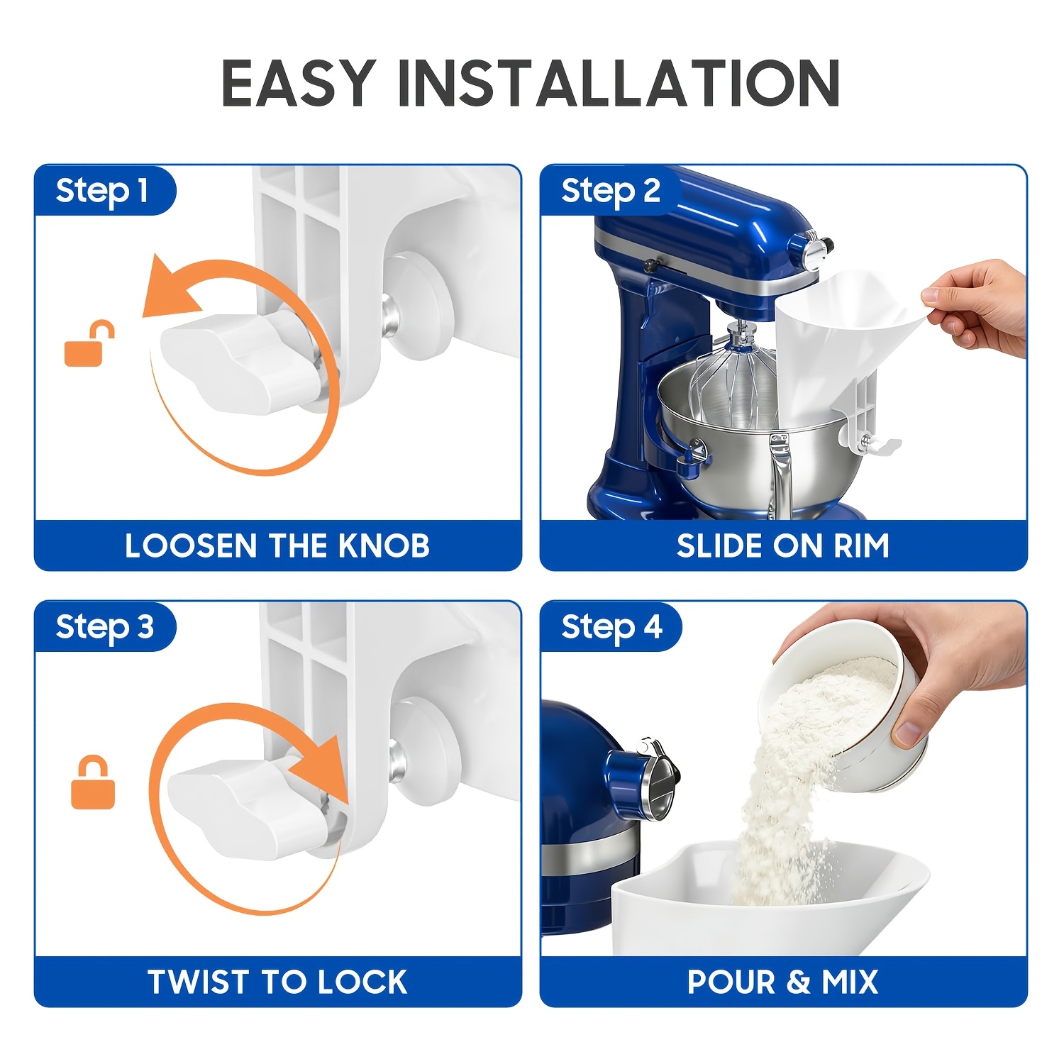 Imbuto per farina a bocca larg - Kitchen Aid Baking Mixer recensione e prezzo